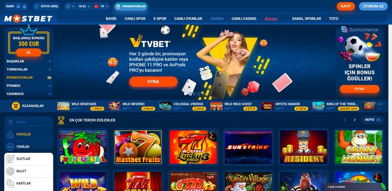Mostbet Promosyon Kodu - 45.000'e kadar %150 Hoş Geldin Bonusu + 250 Ücretsiz Bahis Kazanın
